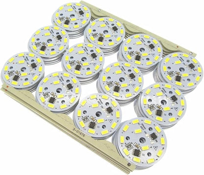 10-20pcs AC220V SMD5730 LED 3W 5W 7W 10W 12W 15W 18W 24W Aluminum Lamp Panel With Smart IC Driver For Indoor Light Source DIY(Warm White-3000K,12W-60MM_20 PIECES)