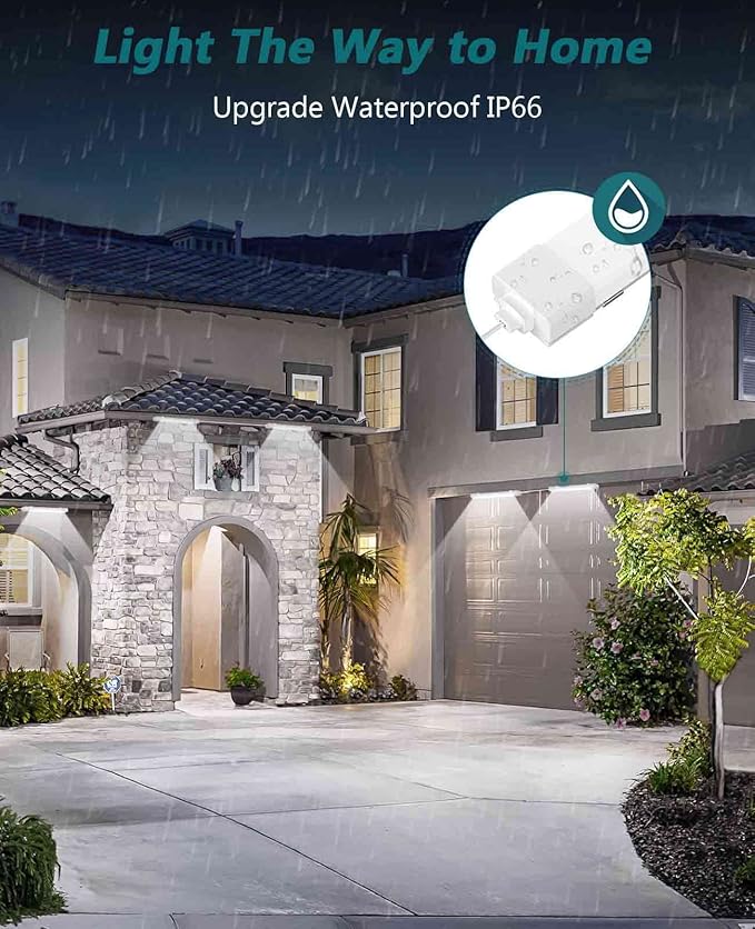 WNSNOU Plug-and-Play LED Shop Light - Waterproof, Linkable, 18W 2000LM, 5000K, with NO/Off Switch - Perfect for Ceiling, Closet, and Workshop - 2FT (2PCS)