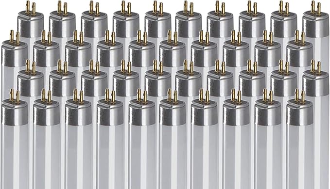 GoodBulb 28-Watt 46 Inch T5 Fluorescent Light Bulb 5000K Daylight White Color Medium Bi-Pin Base 2900 Lumens 85 CRI 36000 Life Hours Car Dealership Lighting Pack of 40 Bulbs