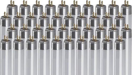GoodBulb 28-Watt 46 Inch T5 Fluorescent Light Bulb 5000K Daylight White Color Medium Bi-Pin Base 2900 Lumens 85 CRI 36000 Life Hours Car Dealership Lighting Pack of 40 Bulbs