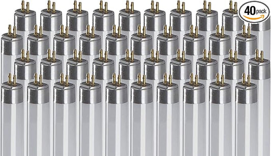 GoodBulb 54W 46 Inch T5 Fluorescent Light Bulb, 5000K Daylight Medium Bi-Pin Base, 4950 Lumens 85 CRI 36000 Life Hours, Car Dealership Lighting (Pack of 40)