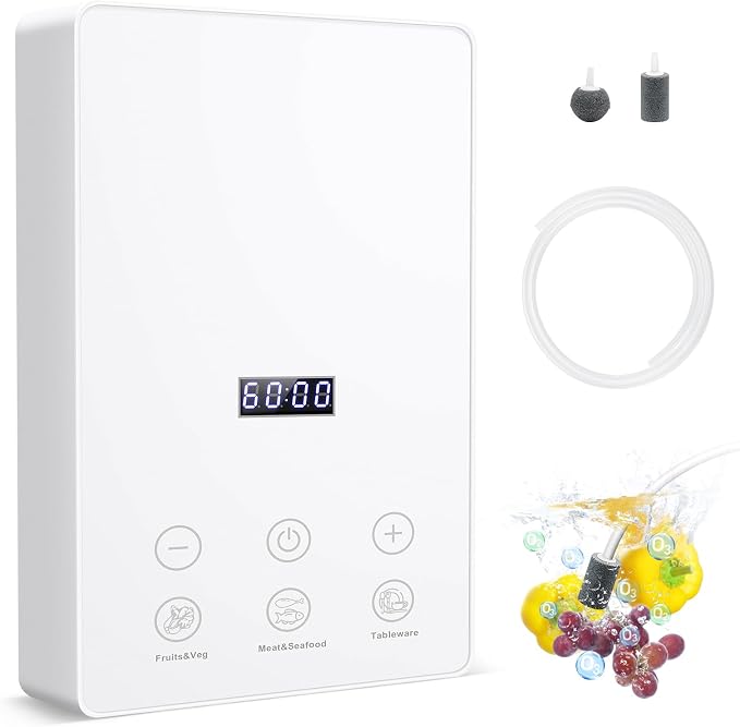 Ozone Machine Generator for Water and Air, 1000mg/h Fruit Produce Purifier