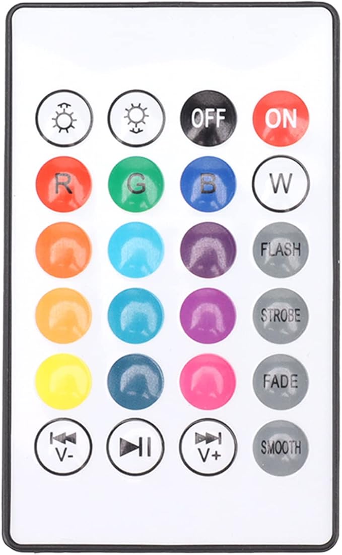 AYNEFY Music Bulb, Smart Music LED Bulb RGBW Color Changing LED Speaker Light E26 Base Remote Control with 12 Color Lights for Home Bar Bedroom Restaurant