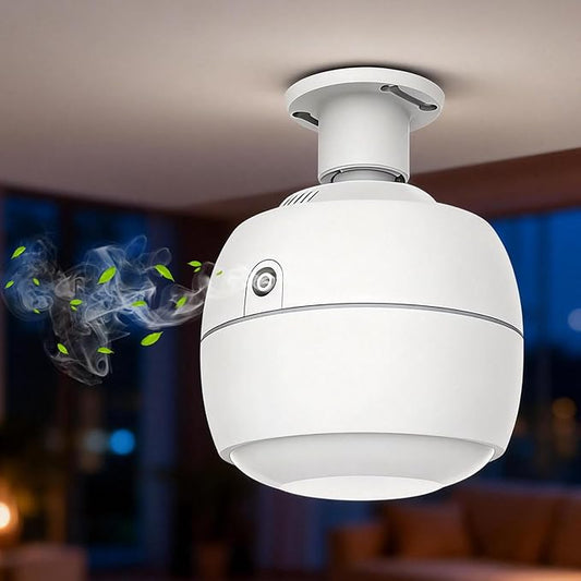 Waterless Diffuser 3500 Sq.Ft Coverage for Large Home Hotel Office, Ceiling-Mounted Cold Air Scent Machine for Aromathrapy, Bluetooth App Control, No-Noise Aroma Diffuser Ceiling-Mounted