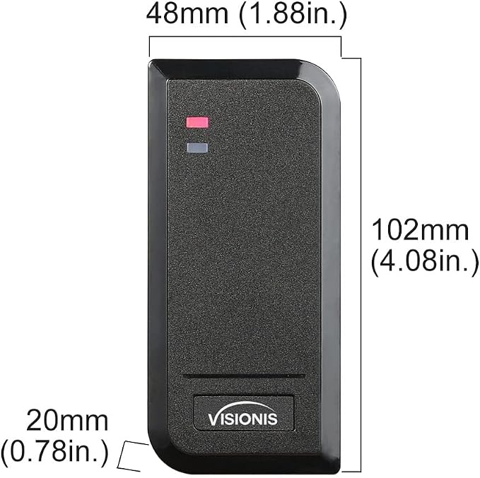 Two Doors Access Control Time Attendance TCP/IP Wiegand Controller Box, Black Indoor/Outdoor Card Reader Computer Based Software Included Compatible 20,000 Users Kit - Visionis FPC-6130