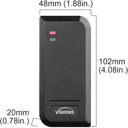 Two Doors Access Control for Inswing Electric 1200lbs Mag Lock Time Attendance TCP/IP Wiegand Controller Box, Black Indoor/Outdoor Card Reader, Software + 20,000 Users Kit - Visionis FPC-6136