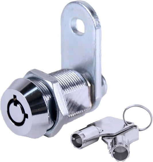 FJM Security MEI-2400AM-KD Tubular Cam Lock for Smart Home, Cabinet Locks Baby Proofing Solution, Door Lock & Drawer Lock for Home Improvement, with 7/8" Cylinder, Keyed Different, Chrome