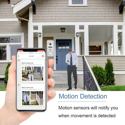 Video Doorbell Home Intercom with 1080P Video Entry Doorphone Door Camera,10 Inch Touch WiFi Monitor System(Wired),TUYA WiFi Smart Home Video Intercom Door Phone Kits for Villa Apartment
