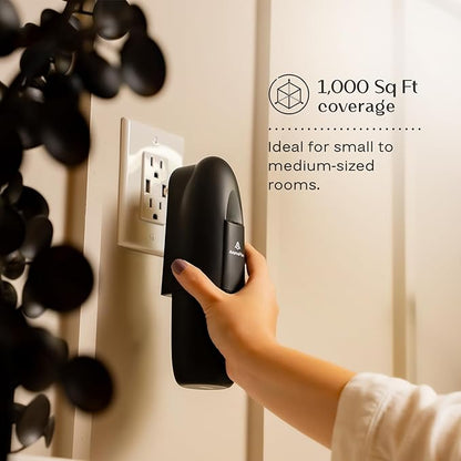 AromaPlan 5 Star Collection Plug in Diffuser (Fragrances+Sample Set Included)-Cold Air & Waterless Diffusers for Home & Office- Silent Wall Diffuser Plug in, Bluetooth App Control, 1000 sq. Ft (Black)