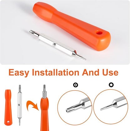 Video Doorbell Screwdriver, Double-Ended T6 T15 Screw Driver Tool for Camera Video Doorbell Replacement, Battery Change, Wifi Password Reset