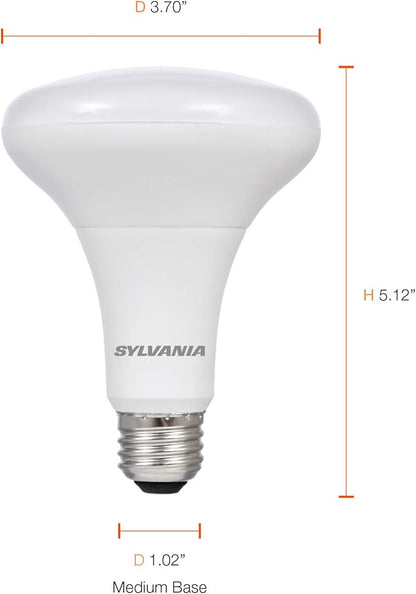 Sylvania LED Flood BR30 Light Bulb, 100W Equivalent Efficient 17W, Dimmable 2700K, Soft White - 1 Pack (40288)