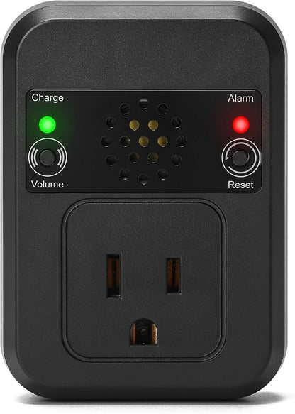 Power Failure Alarm for Freezer, Briidea Power Outage Alert with LED Indicator Lights and 80-120dB Adjustable Alarm, Perfect for Monitoring Refrigerators Freezers & Sewage