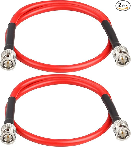 XRDS -RF 12G SDI Cable 2FT 2PCS, SDI Video Cable 3G/6G/12G 75ohm RG6 BNC Cable Supports HD-SDI/3G/6G-SDI/4K for Video Security Camera SDI Converter