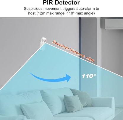 Wireless Home Security System,21Pcs DIY Kit with Motion Sensors,SOS Button,Remote,Door/Window Sensors,APP Insta Alert Compatible with Alexa,for Smart Life or Tuya APP,NO Monthly Fees