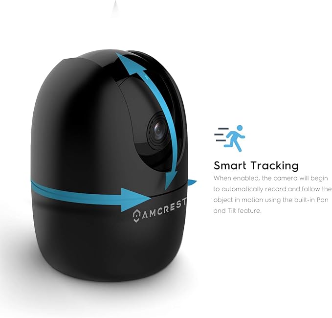Amcrest 1080P WiFi Camera Indoor, Nanny Cam, Dog Camera, Sound & Baby Monitor, Human & Pet Detection, Motion-Tracking, w/ 2-Way Audio, Phone App, Pan/Tilt Wireless IP Camera, Night Vision (Renewed)