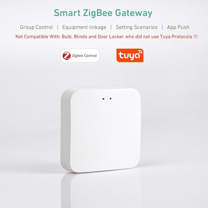 Tuya Zigbee Smart Hub Gateway: Universal Brain for Your Smart Home | ZigBee 3.0, Bluetooth & Mesh Hub | Compatible with Alexa & Google Home | ONLY for Tuya/SmartLife App Devices