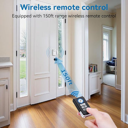 Door Alarms for Kids Safety, 110dB Loud Door Chimes When Door Opens, Door Sensor with Remote, Battery, Window Alarms for Home Security, 4 Pcs