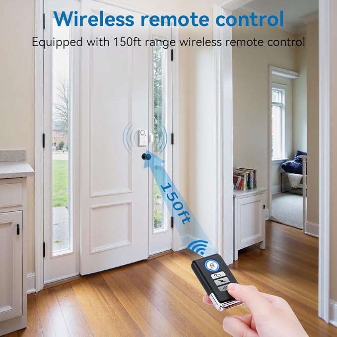 Door Chimes When Door Opens, 110dB Door Security Devices with Remote, Door Sensor, Door Alarms for Kids Safety, House Garage, Apartment, Store