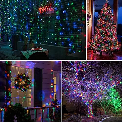 Connectable 88Ft 240LED Christmas String Lights Outdoor Indoor, Multicolor