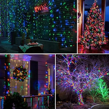 Connectable 88Ft 240LED Christmas String Lights Outdoor Indoor, Multicolor