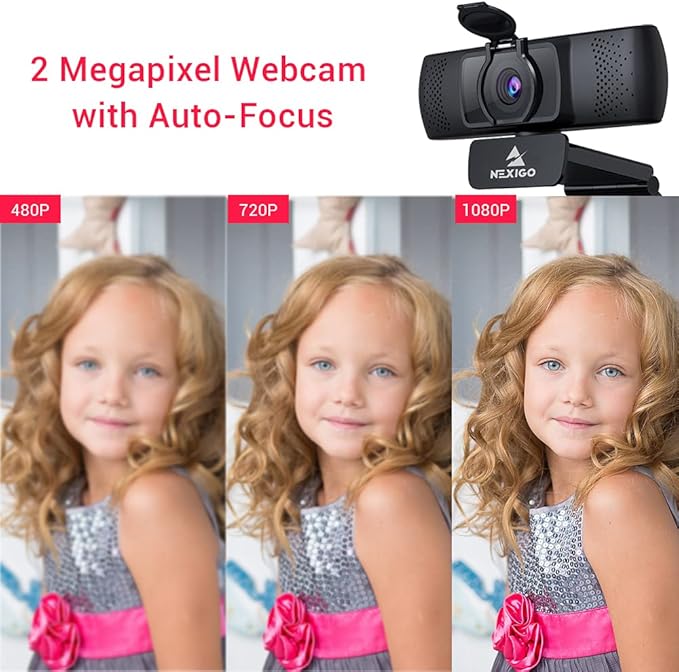 NexiGo N930P 1080P Streaming Business Webcam with Software, Microphone & Privacy Cover, AutoFocus, HD USB Web Camera, for Zoom YouTube Skype FaceTime, PC Mac Laptop Desktop