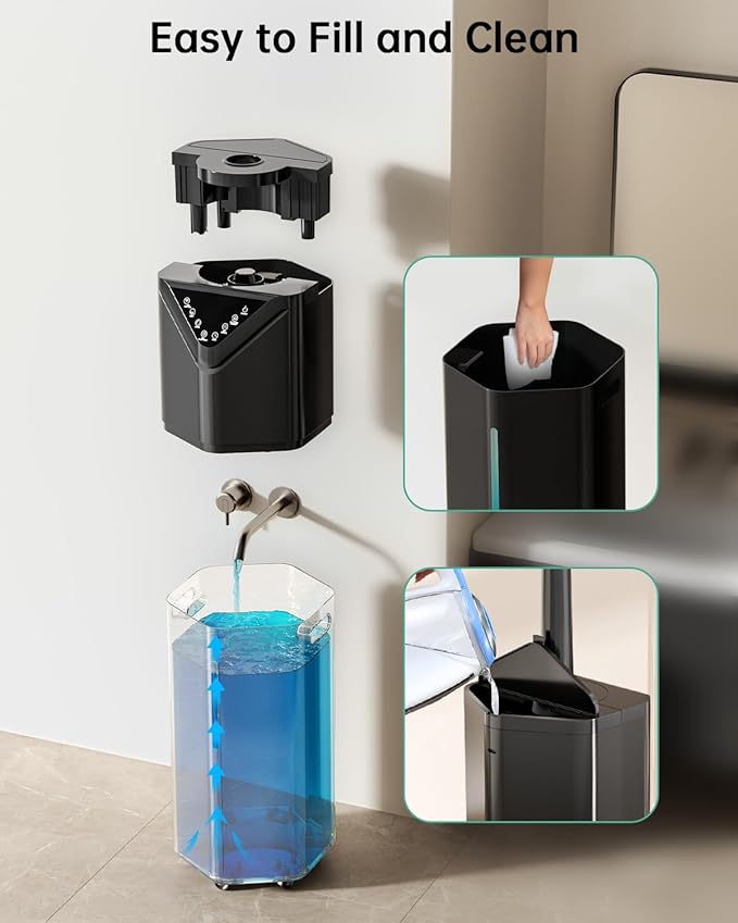 5Gal Humidifiers for Bedroom Large Room 2800ft², APP/Remote Control, 60H Quiet Supersized Cool Mist Humidifier with Auto 180°Mist Tube, 24H Timer, Top Fill, Humidifiers for Home Office Plants