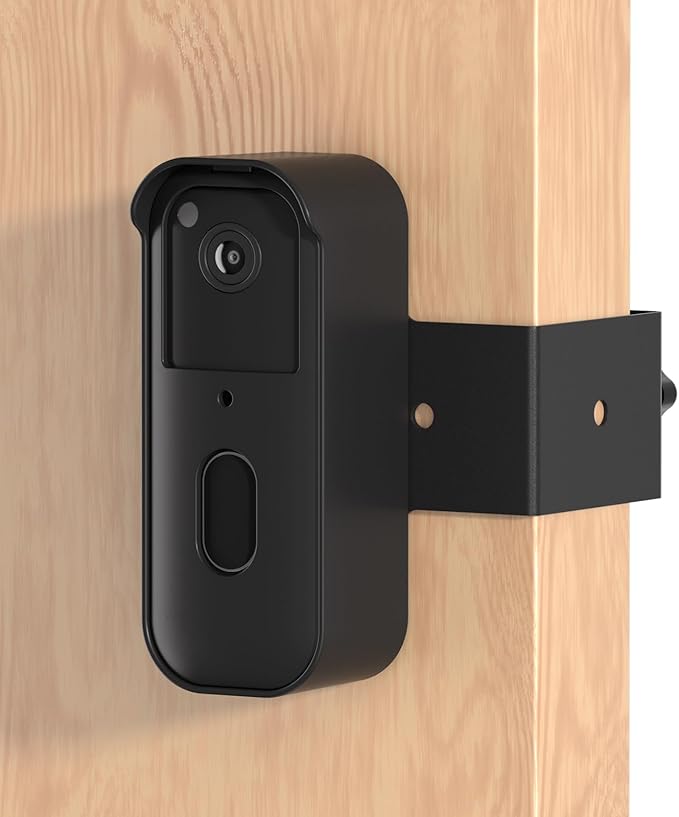 Blink Doorbell Mount for Blink Video Doorbell 2nd Gen (2025) – Anti-Theft No-Drill Security Mount with Protective Cover, Zero Sensor Interference, Weatherproof, Black