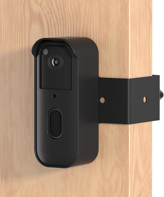 Blink Doorbell Mount for Blink Video Doorbell 2nd Gen (2025) – Anti-Theft No-Drill Security Mount with Protective Cover, Zero Sensor Interference, Weatherproof, Black