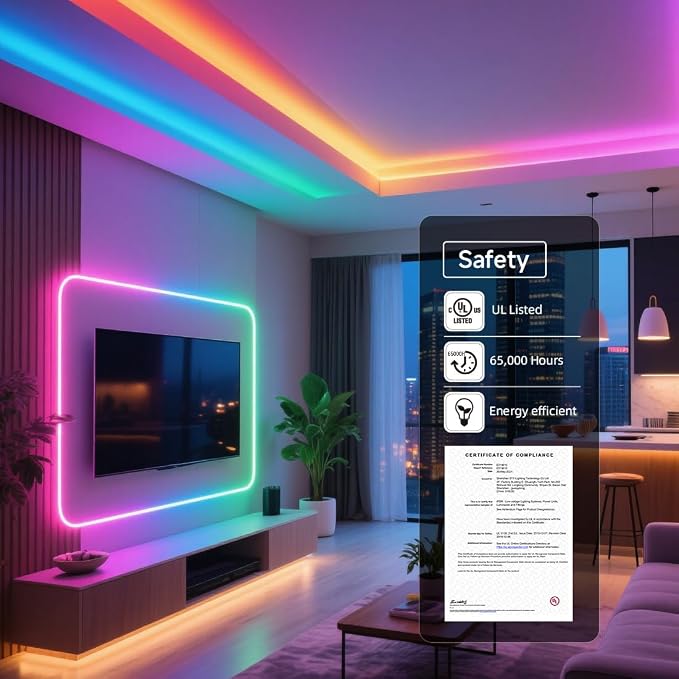 BTF-LIGHTING 9.8FT WS2814 Smart IC RGBW 3000K DC12V COB LED Strip Light | UL Listed 768LEDs/m High Density Color Chasing Uniform Light 10mm Width for Home Party DIY Lighting(No Adapter or Controller)
