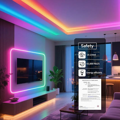 BTF-LIGHTING 9.8FT WS2814 Smart IC RGBW 3000K DC12V COB LED Strip Light | UL Listed 768LEDs/m High Density Color Chasing Uniform Light 10mm Width for Home Party DIY Lighting(No Adapter or Controller)