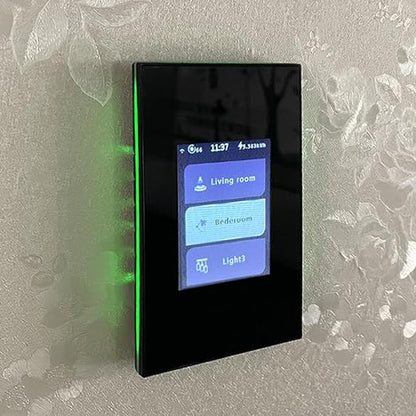 LANBON Smart Light Switch,1/2/3 Gang,3 Way for Whole House, LCD Magic Panel by WiFi Mesh Never be Offline, 2.4G Wi-Fi Smart Switch Compatible with Alexa&Google Home, Neutral Wire Required,L8-HS-Black