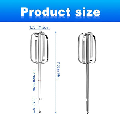 2pcs Hand Mixer Beaters Attachments Compatible with MX600B MX3200B MX1500W | Hand Mixer Beaters Attachments Compatible with MX Series Electric Hand Mixers for Cooking and Baking