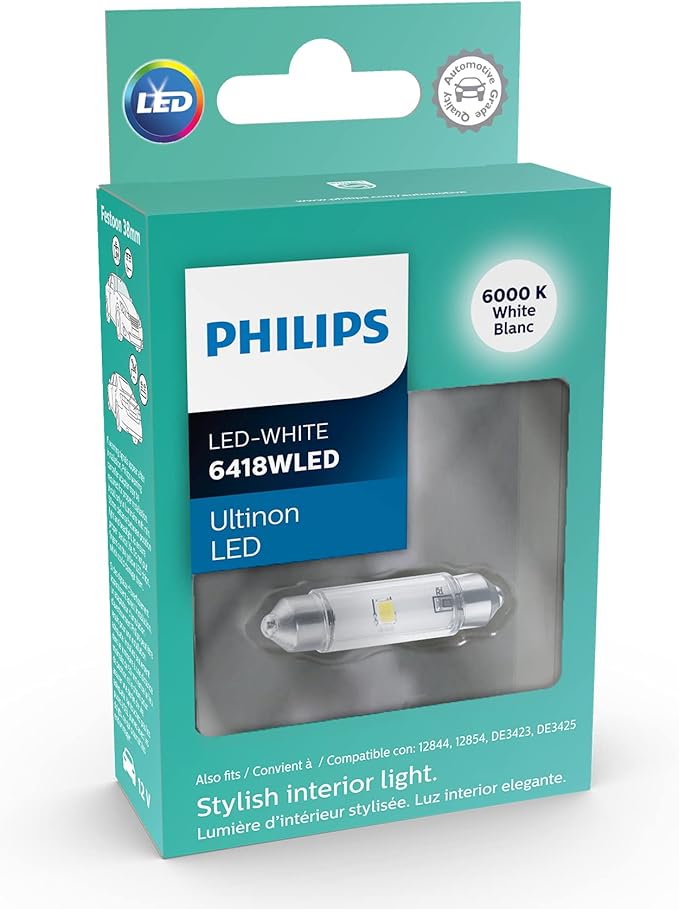 Philips 6418 Ultinon LED Bulb (White), 1 Pack