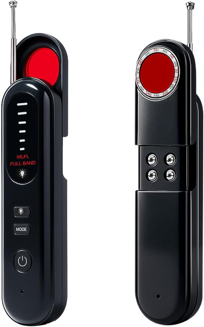 Hidden Camera Detector Hidden Bug and Camera Detector GPS Detector, Hidden Device Detector for Travel,Hotels,Home,Office,6 Levels Sensitivity