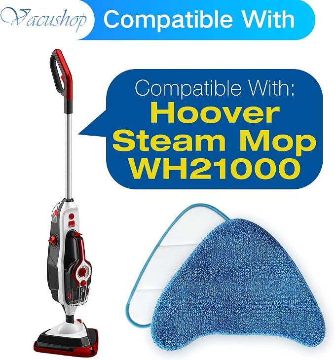 Vacuum Accessories Replacement for Hoover WH21000 Reusable Microfiber Soft x4 Mop Pad