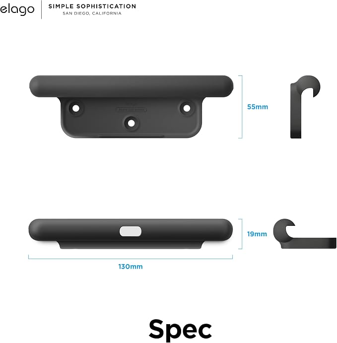 elago Home Hub Mount for iPad mini/Air/Pro | [DGY] [iPad Wall Mount] [Homekit Mount] [Easy Installation] [Scratch-Free] [Cable Management Included] (Dark Gray)