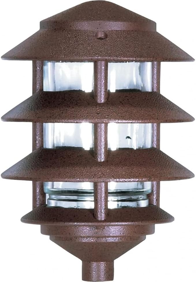 Nuvo SF76/633, Outdoor Pagoda Path Light, Old Bronze, Landscape Lighting