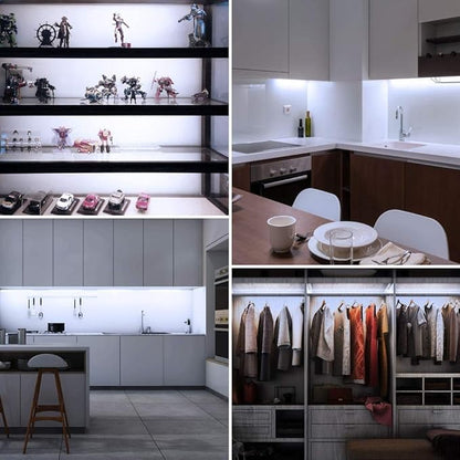 Cefrank Premium Linkable LED Under Cabinet Lights (6x12 Inch), ETL & UL Listed Power Adapter, Ready Rocker Switch, Aluminum Housing, 6000K Cool White Task Lighting for Kitchen, Workshop