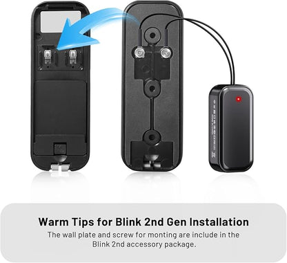 Wireless Doorbell Chime Extender - Compatible with Blink Video Doorbell, Easy Setup, 110 dB Loud Alarm (1 Video Doorbell Extender 1 Receiver）