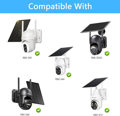 Corner Mount Compatible with SEHMUA Solar Security Cameras (RBX-S45/ RBX-S44/RBX-S40/RBX-S73/RBX-SD22) and Reolink Argus PT 3MP/4MP/5MP/2K, 4K/8MP, Reolink Go PT Ultra Camera（White）