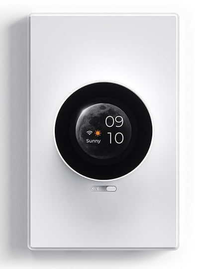 ELEGRP WiFi Smart Rotary Triac Dimmer with 1.8 inch TFT Display Screen, 3 Way, Needs Neutral Wire, 2.4GHz Wi-Fi, Compatible with Alexa and Google Home, No Hub Required, UL Listed, 1 Pack, White