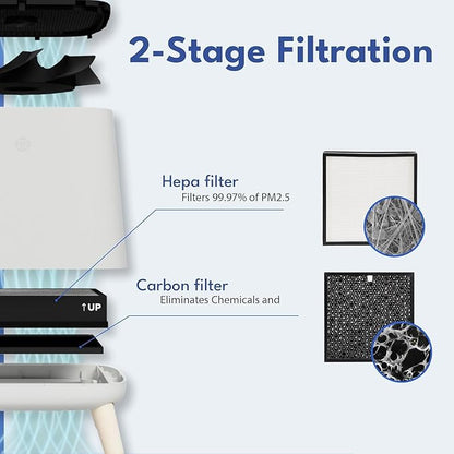 Smart Air (AKA Smart Health) Sqair Genuine Replacement Carbon Filter – Activated Charcoal Pellets for VOC & Odor Reduction, Smoke, Chemical Fumes & Pet Odors – Compatible with Smart Air Sqair(1 Pack)