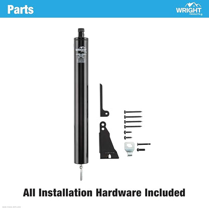 Wright Products Standard Duty Pneumatic Screen & Storm Door Closer – Adjustable Closing Speed, Quiet Operation, Easy Installation (Modern, Black)