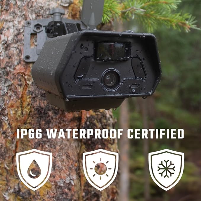TACTACAM Defend 4G Cellular Security Camera with Live View, 4K Photo, 1080p Video, No Wi-Fi Needed, Night Vision, Battery Powered, Remote Property and Outdoor Monitoring