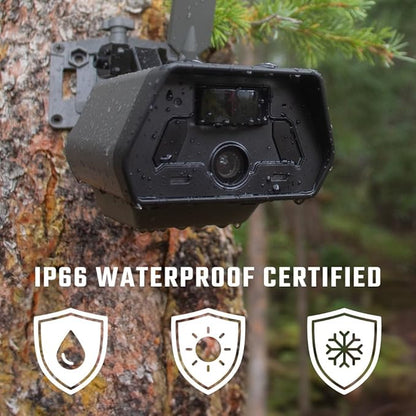 TACTACAM Defend 4G Cellular Security Camera with Live View, 4K Photo, 1080p Video, No Wi-Fi Needed, Night Vision, Battery Powered, Remote Property and Outdoor Monitoring