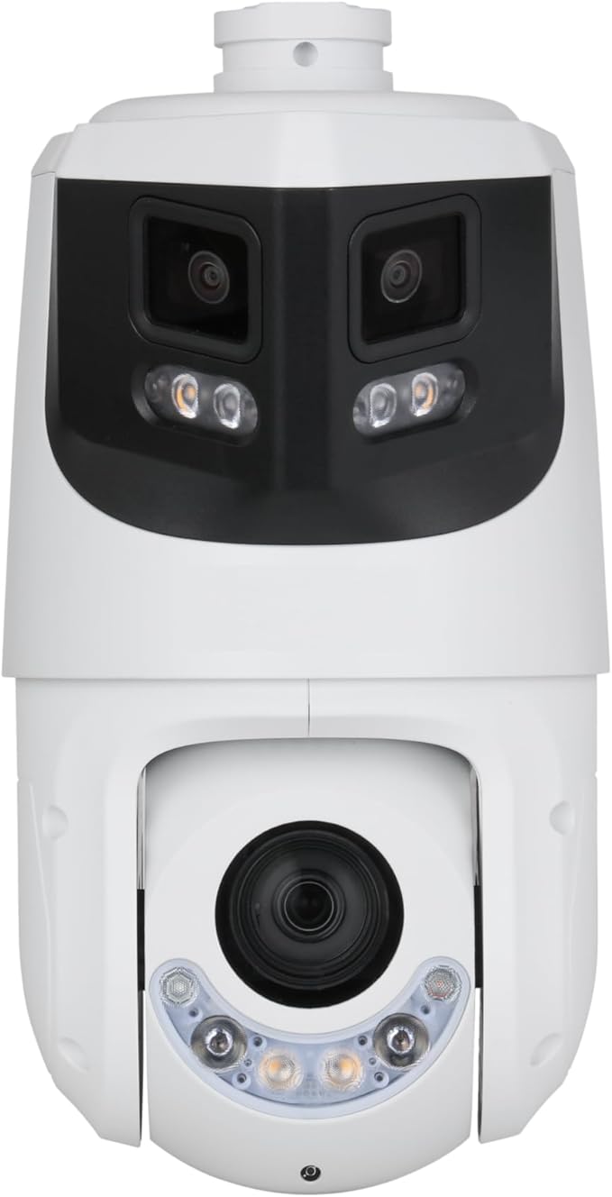 EmpireTech IP POE Panoramic & PTZ Wired Camera Dual Lens 8MP + 4MP 25x Starlight Smart Dual Light,Perimeter Protection,PTZ4E25X-T180