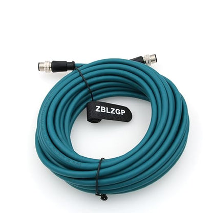 M12 4-Pin D Code Cat 5e Network Cable Male to Male,High Protection Shell Waterproof, Dustproof and Corrosion Resistant for Outdoor Industrial Device Connections 8M
