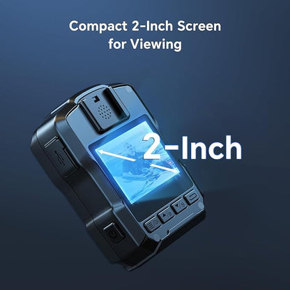 BOBLOV M5 Body Camera,256GB Police Body Camera 4200MAH Battery with Outdoor 12Hours Recording(1080p), 1440P/40M HD, IP67 Waterproof,170°Angle, for Police Security Law Enforcement