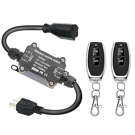 AC110V/120V/250V/20A Waterproof Remote Control Power Switch