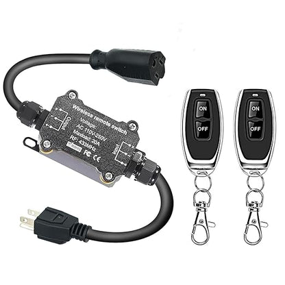 AC110V/120V/250V/20A Waterproof Remote Control Power Switch